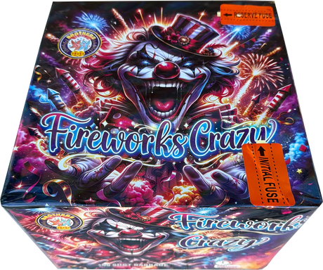 Fireworks Crazy 100-shot F3 cake firework by Brothers Pyrotechnics