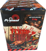 Flush Fury 16-shot F2 cake firework by Primed Pyrotechnics
