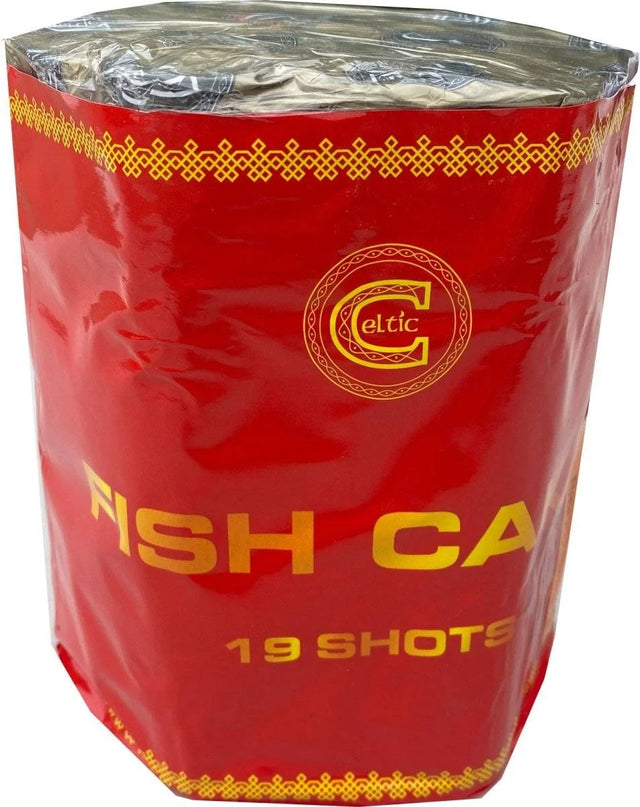 Flying Fish 19-shot F2 cake firework by Celtic