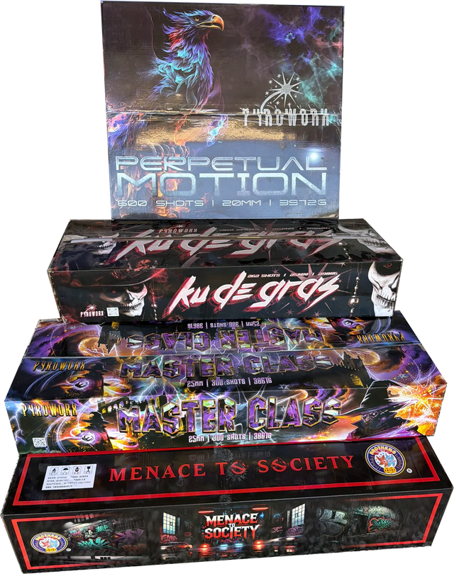 Four Horsemen four-compound complete display firework pack by Galactic Fireworks