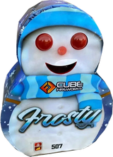 Frosty The Snowman low-noise snowman-shaped garden fountain by Cube Fireworks