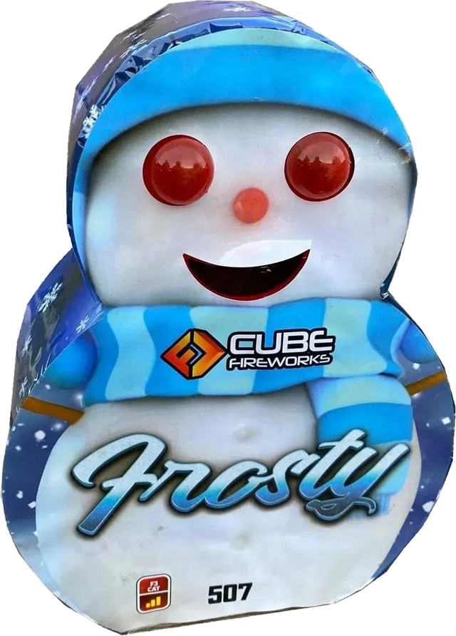 Frosty The Snowman low-noise snowman-shaped garden fountain by Cube Fireworks