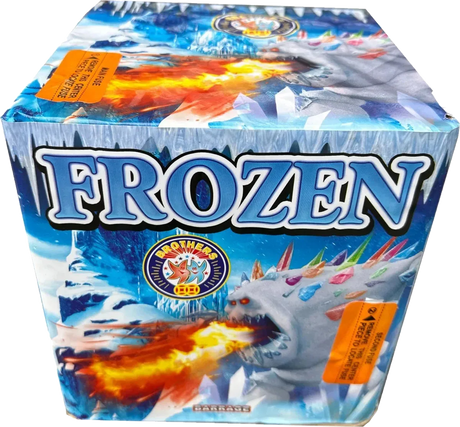 Frozen 36-shot F3 cake firework by Brothers Pyrotechnics