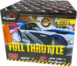 Full Throttle 49-shot F3 cake firework by Primed Pyrotechnics