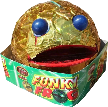 Funky Frog fountain firework by Bright Star with LED flashing eyes