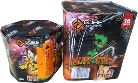 Galaxy Attack and Wasp two-cake F2 deal by Cube Fireworks