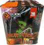 Galaxy Attack 16-shot cake firework by Cube Fireworks
