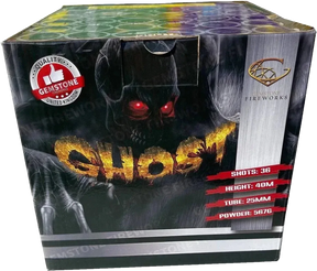 Ghost 36-shot F3 cake firework by Gemstone