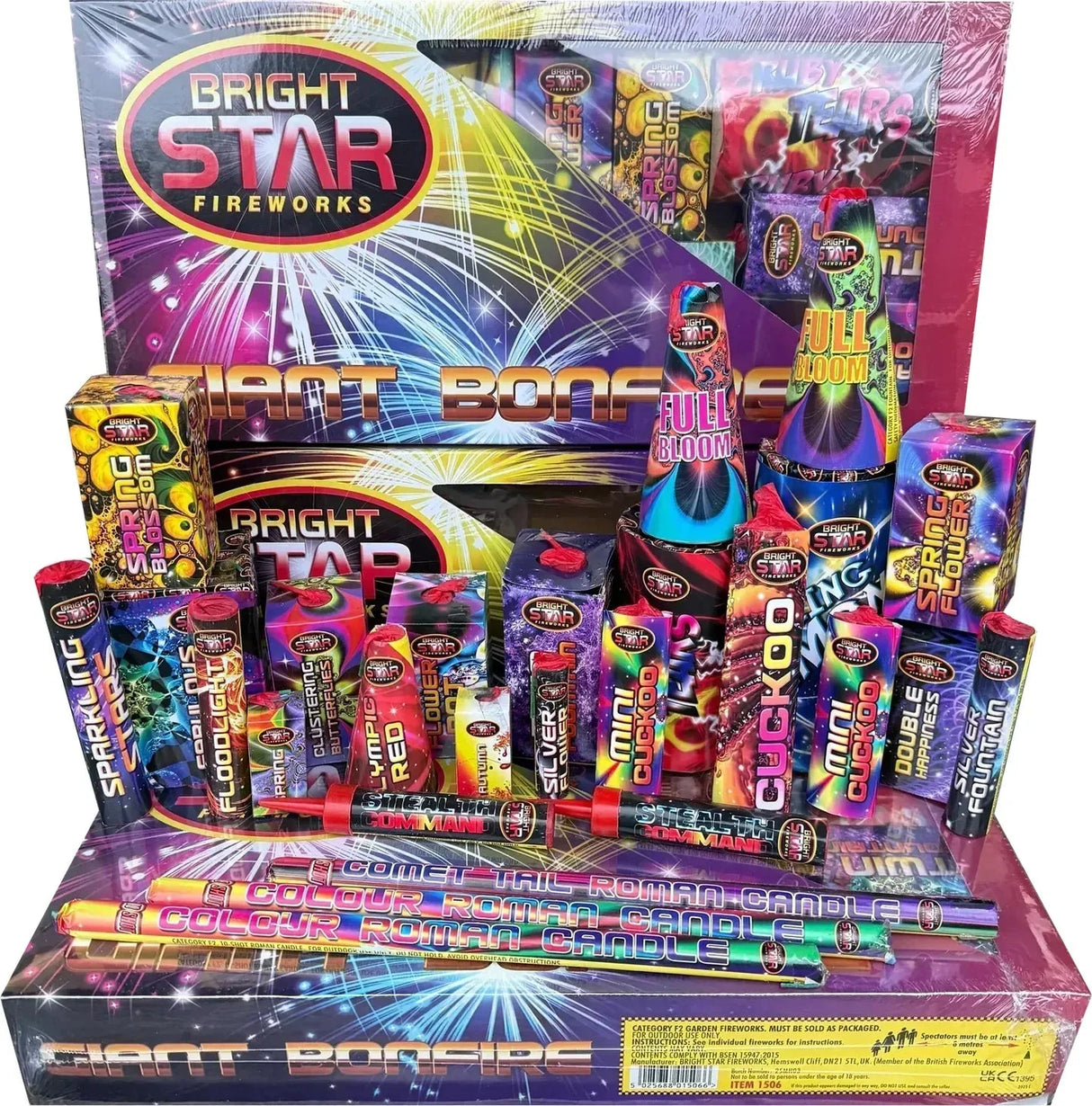 Giant Bonfire Box 26-piece low-noise F2 selection box by Bright Star