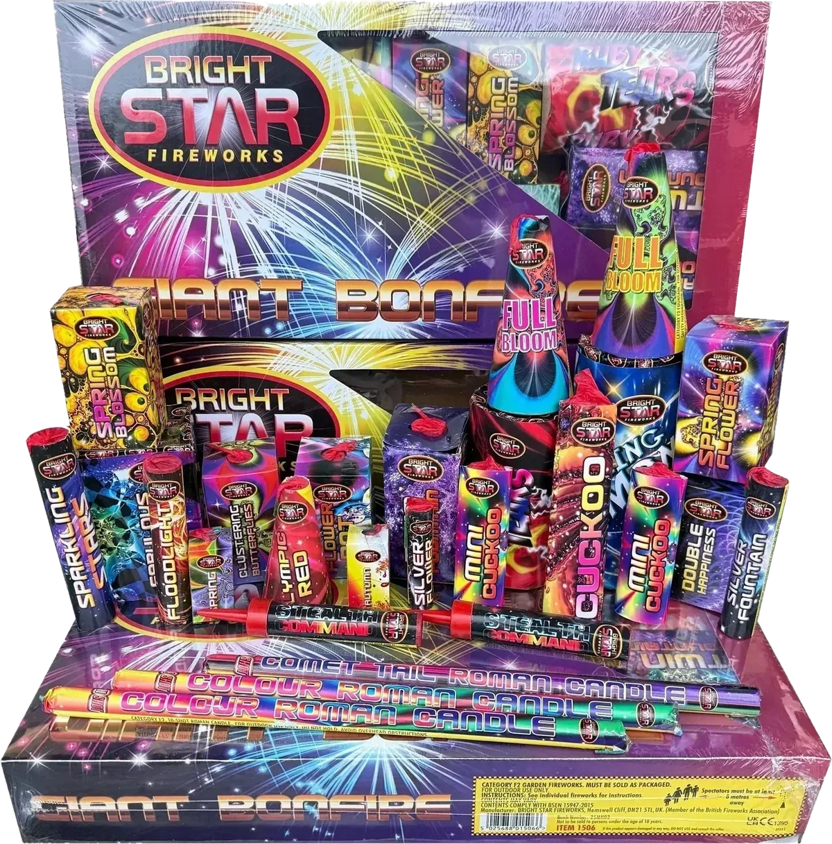 Giant Bonfire Box 26-piece low-noise F2 selection box by Bright Star