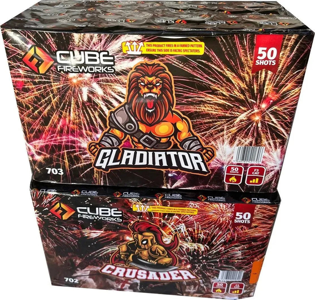 Gladiator & Crusader by Cube Fireworks