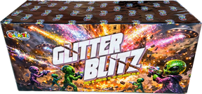 Glitter Blitz 88-shot F3 cake firework by Galactic Fireworks