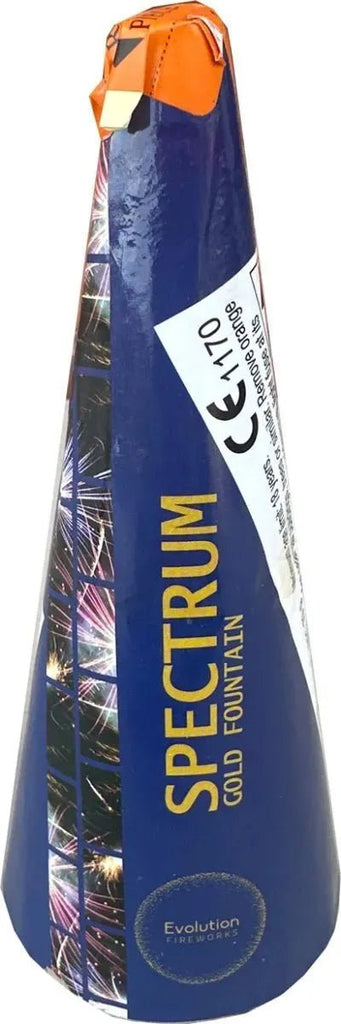 Gold Conic Spectrum by Evolution Fireworks