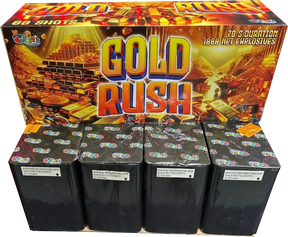 Gold Rush 80-shot F3 compound firework by Galactic Fireworks