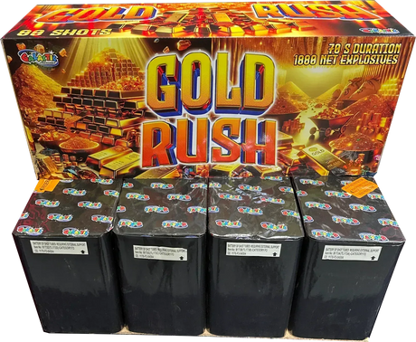 Gold Rush compound firework barrage by Galactic Fireworks