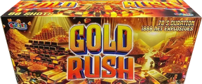 Gold Rush and Vivid compound firework barrage bundle by Galactic Fireworks