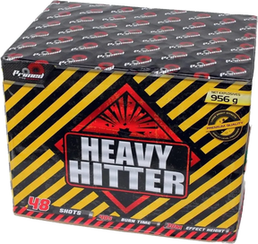 Heavy Hitter 49-shot F3 cake firework by Primed Pyrotechnics