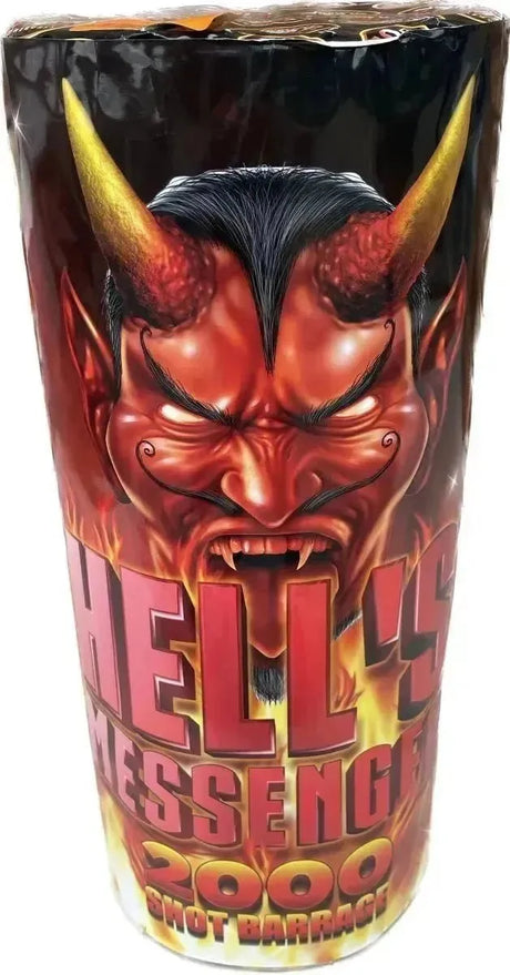 Hells Messenger 2000-shot F3 barrage firework by Bright Star