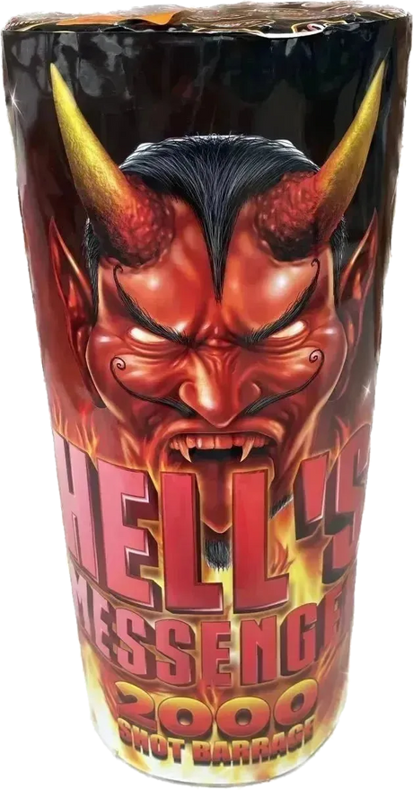 Hells Messenger 2000-shot F3 barrage firework by Bright Star