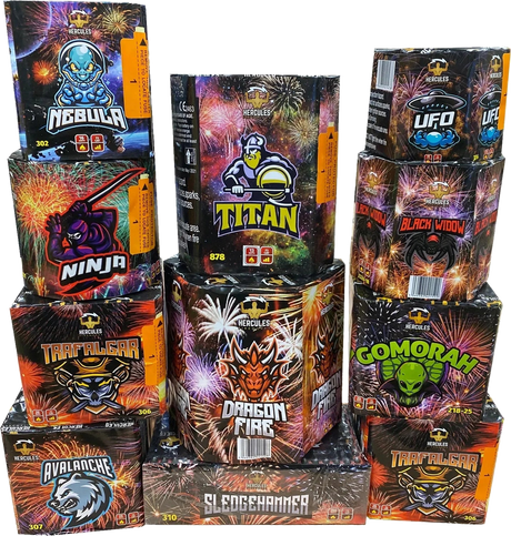 Hercules Bag 11-cake firework pack by Cube Fireworks