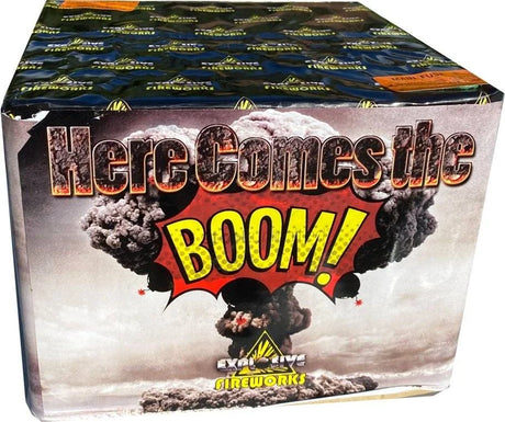 Here Comes The Boom 81-shot F3 cake firework by Explosive Fireworks