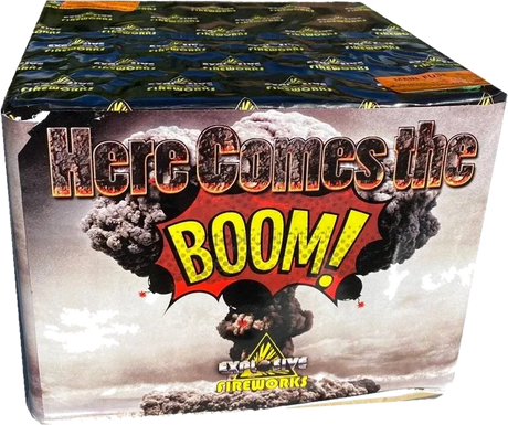 Here Comes The Boom 81-shot F3 cake firework by Explosive Fireworks