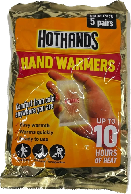 Hot Hands 5-pack air-activated hand warmers