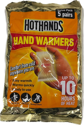 Hot Hands 5-pack air-activated hand warmers
