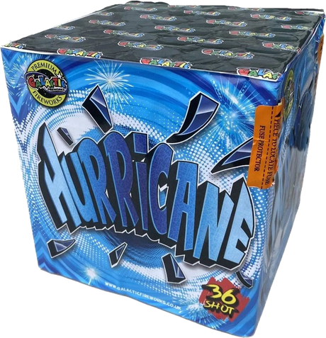Hurricane 36-shot F3 cake firework by Galactic Fireworks
