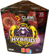Hybrid 15-shot F2 garden cake firework by Cube Fireworks