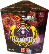 Hybrid 15-shot F2 garden cake firework by Cube Fireworks