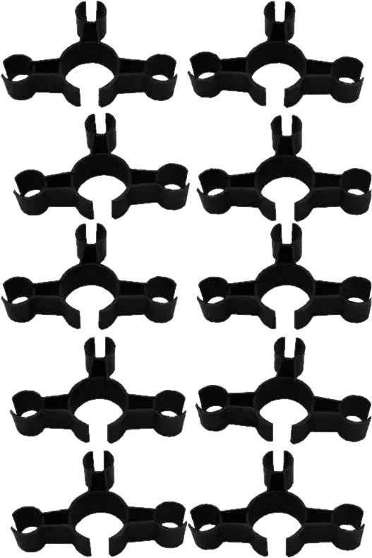 Pack of 10 clip-on bottle holders for ice fountains