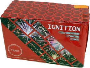 Ignition 50-shot F3 cake firework by Evo Fireworks
