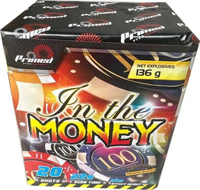 In The Money 20-shot garden firework cake by Primed Pyrotechnics