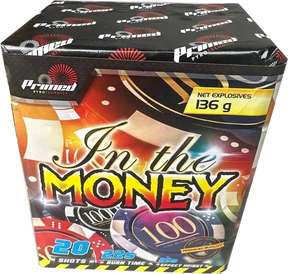 In The Money 20-shot garden firework cake by Primed Pyrotechnics