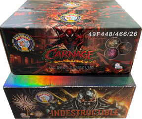 Indestructible & Carnage firework bundle by Brothers Pyrotechnics