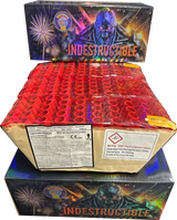 Indestructible 150-shot fanned compound firework by Brothers Pyrotechnics