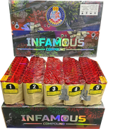Infamous 210-shot fanned compound firework by Brothers Pyrotechnics