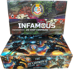 Infamous & The Responder firework bundle by Brothers Pyrotechnics