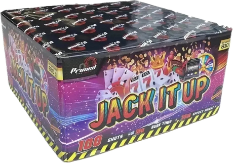 Jack It Up 100-shot F3 cake firework by Primed Pyrotechnics
