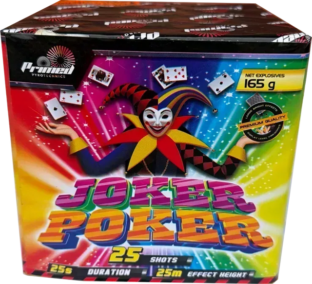 Joker Poker firework cake by Galactic Fireworks