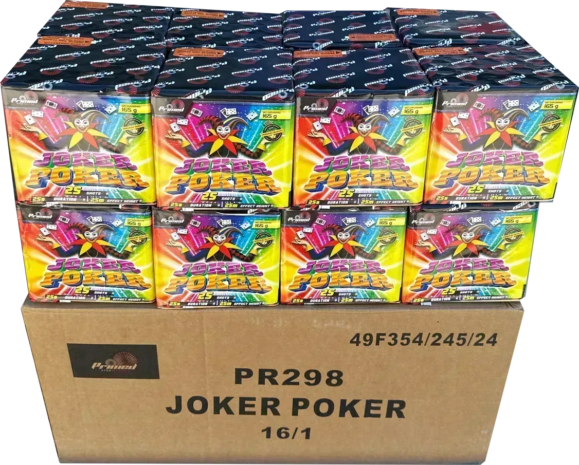 16x Joker Poker bulk case deal from Primed Pyrotechnics