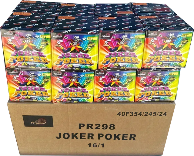 16x Joker Poker bulk case deal from Primed Pyrotechnics