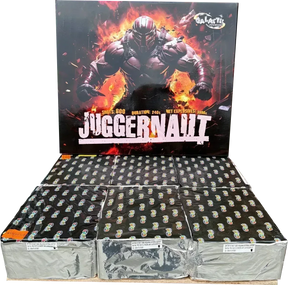 Juggernaut, Galactic Fireworks flagship F3 compound firework with 600 shots and fanned aerial pattern
