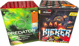 Kicker and Predator firework cakes twin pack.