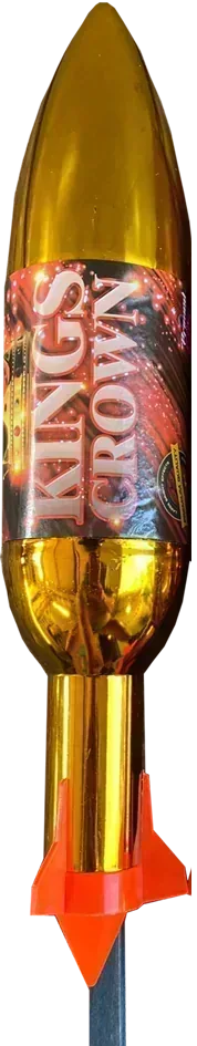 Kings Crown large 1.3G firework rocket by Primed Pyrotechnics.