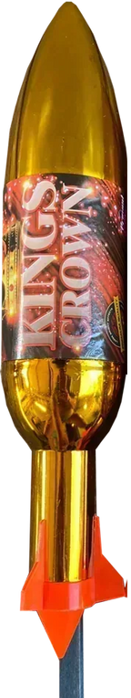 Kings Crown large 1.3G firework rocket by Primed Pyrotechnics.
