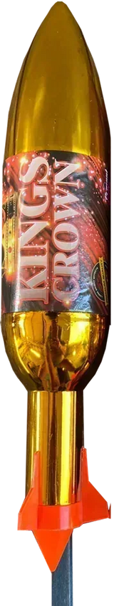 Kings Crown large 1.3G firework rocket by Primed Pyrotechnics.