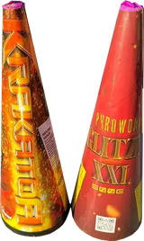 Krakatoa and Glitzy XXL 500g firework fountains twin pack.