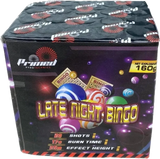Late Night Bingo 20-shot F2 cake firework by Primed Pyrotechnics